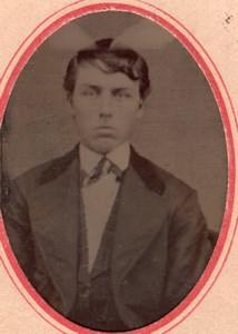 USA ? Young Man Portrait Melvin Percy old Tintype Photo 1880's