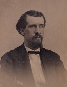 USA? Bearded Man Portrait old Tintype Photo 1880's