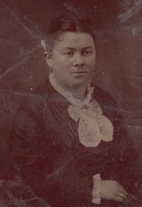 USA ? Portrait Woman old Tintype Photo 1880's