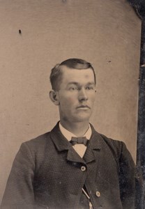 USA ? Portrait Man old Tintype Photo 1880's