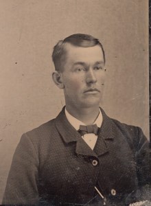 USA? Man Portrait old Tintype Photo 1880's