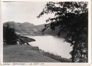 Norway Village Fjord Lake General View old Photo 1939