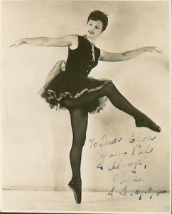 Dancer in black dress #1 old Photograph c1940