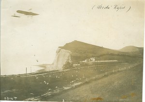 Bleriot flying over English Coast Channel Flight 1909