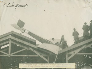 Louis Gibert Airplane crash in Paris House 1914 Photo