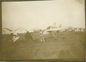 Andre Frey on Morane Monoplane Paris-Madrid Race 1911