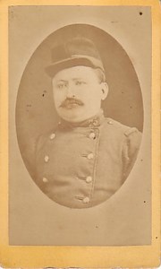 French Anonymous Soldier Uniform old CDV Photo 1890