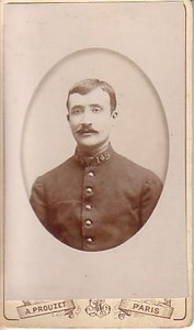 French Anonymous Soldier Uniform old CDV Photo 1880