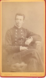 French Anonymous Soldier Uniform old CDV Photo 1890