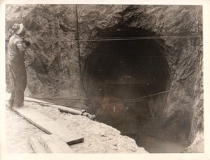 Hoover Dam Construction Diversion Tunnel old Photo 1932