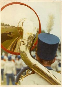 Reflection on brass musical instrument Photo