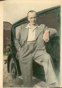 Man smoking cigarette old Photograph 1942