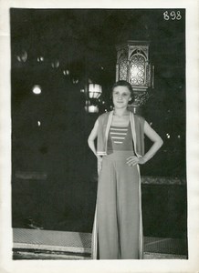 Elegant woman fashion Paris old Photo 1930's