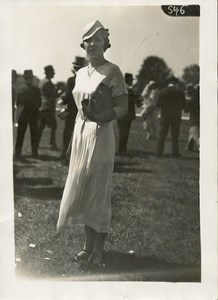 French Fashion Elegant Lady old Studio Photo 1930's