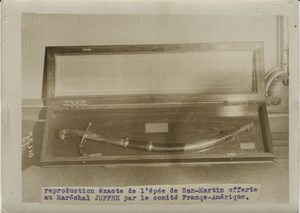 Old Photo of Marechal Joffre Sword Epee Gift 1914-1918