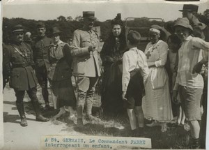 Officer Kid Red Cross Nurse WWI WW1 old Photo 1914-1918