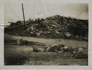 Village Church Ruins WWI WW1 old Photo 1917