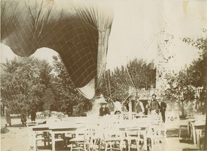 Inflating Gas Balloon Moscow Fairground 2 Photos 1900