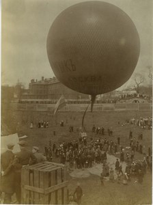 Gas balloon in Peat Bog in Russia old Photo 1909
