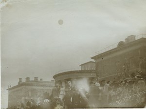 Crowd watching Balloon flying in Moscow old Photo 1910