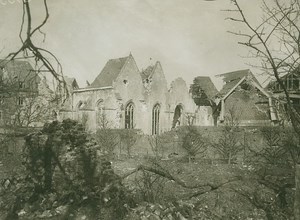 Bapaume Church Ruins Eglise Ruines WWI old Photo