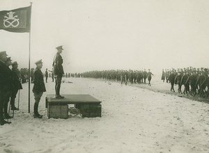 WWI Prince of Wales Inspecting Battalion old Photo