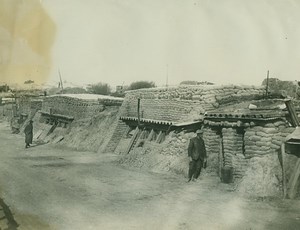 WWI Dugouts on Roadside in France WW1 old Photo