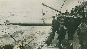 WWI British Torpedo Practice Destroyer old Photo