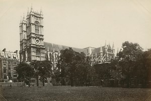 London Westminster Abbey old Albumen Photo 1880