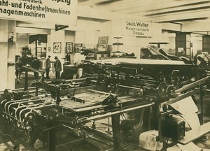 Leipzig Fair Buchproduktion Book Binding old Photo 1930
