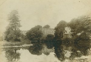 Easby Abbey River Swale Yorkshire old Photo 1890