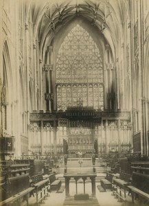 York Minster Interior Gothic Cathedral old Photo 1890
