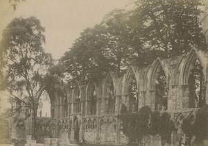 St Mary's Abbey Ruins York old Photo 1890
