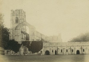 Fountains Abbey Ruins Studley Park Ripon old Photo 1890