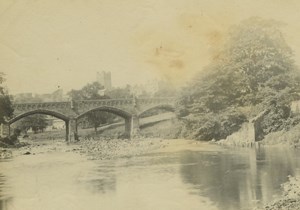 Richmond from River Bridge Yorkshire old Photo 1890