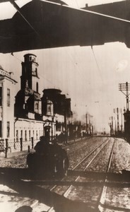 WWII German Army Deserted Street Russia WW2 Photo 1941