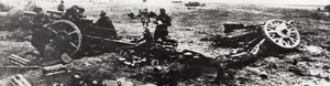 WWII German Guns Crushed By Soviet Army WW2 Panorama Photo 1941