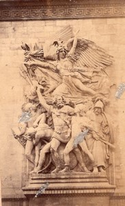 Arc de Triomphe War detail Paris old CDV Photo 1870