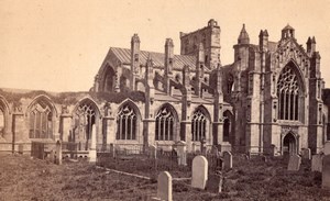 Melrose Abbey Scotland old Wilson CDV Photo 1860's