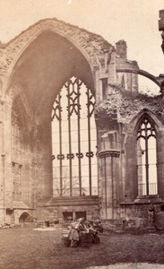 Melrose Abbey Scotland old Wilson CDV Photo 1860's