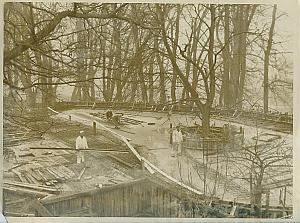 Outdoor Builder Worker Construction old Photo 1920's