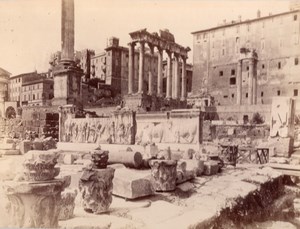 Italy Rome Arco di Tiberio Tiberius Roman Forum 2 Old Photos 1890 & 1902