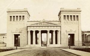 Germany Munich Munchen Propylaea Monument Antique Albumen Photo 1890