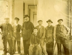 France Group of carpenters old Occupational Photograph 1890