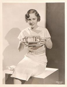 Madge Evans & Model Boat in Bottle old MGM Photo 1932