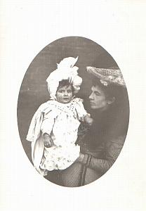 Mother and child baby girl old Photo 1900