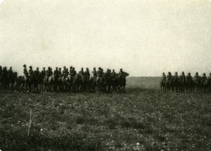 France WWI Cavalry Troops Military Battlefield Old Photo 1914-1918