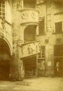 Riom Renaissance Stairs Architecture old Cabinet Card Photo 1880