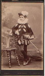 Young Boy in Costume old Studio CDV Photo 1890