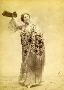 France French Stage actress Paris Fashion old Stebbing Cabinet Card Photo 1895